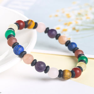 Galaxy Bracelet: Matte Multicolor Universe Planet Beaded Wristlet Wholesale