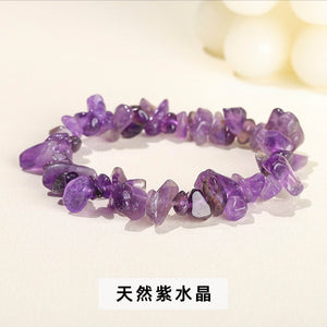 Natural crystal gravel bracelet agate Dongling jade irregular stone bracelet jewelry wholesale