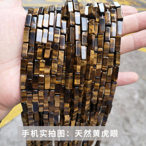 4 * 13mm manufacturer directly supplies crystal agate, rectangular square shaped loose beads, DIY jewelry accessories, semi-finished wholesale