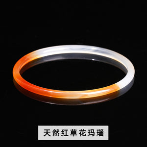 Natural agate chalcedony bracelet pretty color agate round bracelet girls thin bracelet wholesale