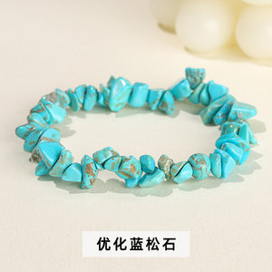 Natural crystal gravel bracelet agate Dongling jade irregular stone bracelet jewelry wholesale