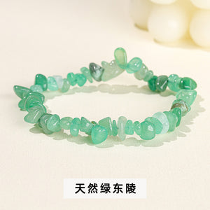 Natural crystal gravel bracelet agate Dongling jade irregular stone bracelet jewelry wholesale