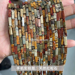 4 * 13mm manufacturer directly supplies crystal agate, rectangular square shaped loose beads, DIY jewelry accessories, semi-finished wholesale