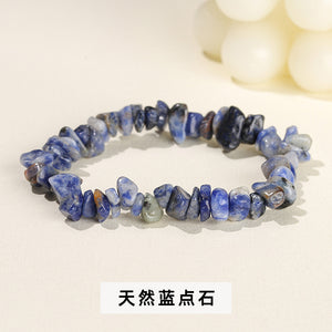 Natural crystal gravel bracelet agate Dongling jade irregular stone bracelet jewelry wholesale