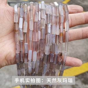 4 * 13mm manufacturer directly supplies crystal agate, rectangular square shaped loose beads, DIY jewelry accessories, semi-finished wholesale