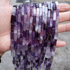 4 * 13mm manufacturer directly supplies crystal agate, rectangular square shaped loose beads, DIY jewelry accessories, semi-finished wholesale