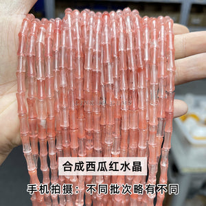 5x12mm Southern Jade and Bamboo Festival Tube Beads, Jade and Stone Transportation Beads, DIY Jewelry Accessories, Festival High Scattered Beads, Separate Beads Wholesale