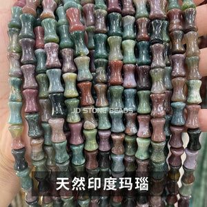 5x12mm Southern Jade and Bamboo Festival Tube Beads, Jade and Stone Transportation Beads, DIY Jewelry Accessories, Festival High Scattered Beads, Separate Beads Wholesale