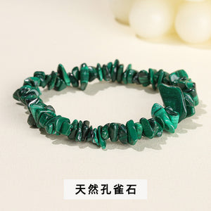 Natural crystal gravel bracelet agate Dongling jade irregular stone bracelet jewelry wholesale