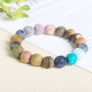 Galaxy Bracelet: Matte Multicolor Universe Planet Beaded Wristlet Wholesale