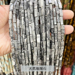 4 * 13mm manufacturer directly supplies crystal agate, rectangular square shaped loose beads, DIY jewelry accessories, semi-finished wholesale