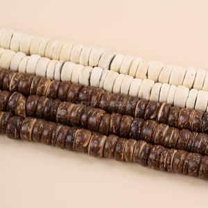 5/8mm coconut shell spacer beads loose beads White Brown diy ornament accessories bracelet spacer beads wholesale