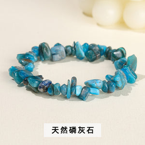 Natural crystal gravel bracelet agate Dongling jade irregular stone bracelet jewelry wholesale