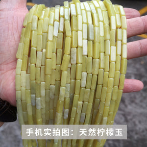 4 * 13mm manufacturer directly supplies crystal agate, rectangular square shaped loose beads, DIY jewelry accessories, semi-finished wholesale