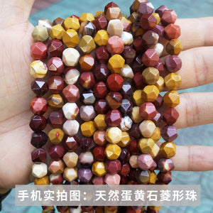 Jade rhombus beads diamond faceted loose beads diy jewelry accessories bracelet beads semi-finished wholesale