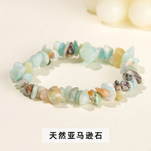 Natural crystal gravel bracelet agate Dongling jade irregular stone bracelet jewelry wholesale