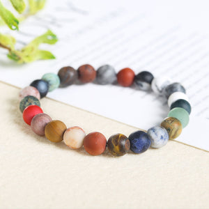 Galaxy Bracelet: Matte Multicolor Universe Planet Beaded Wristlet Wholesale