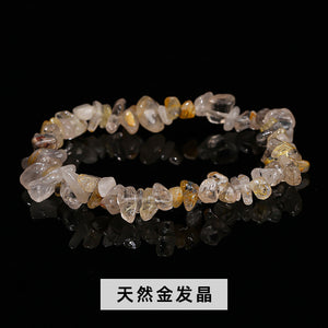 Natural crystal gravel bracelet agate Dongling jade irregular stone bracelet jewelry wholesale