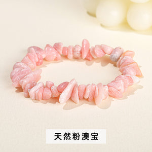 Natural crystal gravel bracelet agate Dongling jade irregular stone bracelet jewelry wholesale