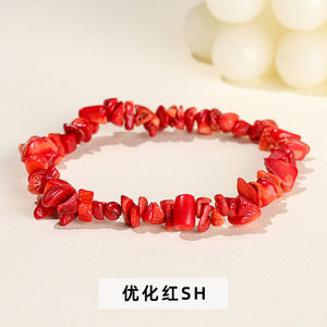 Natural crystal gravel bracelet agate Dongling jade irregular stone bracelet jewelry wholesale