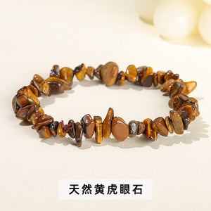 Natural crystal gravel bracelet agate Dongling jade irregular stone bracelet jewelry wholesale